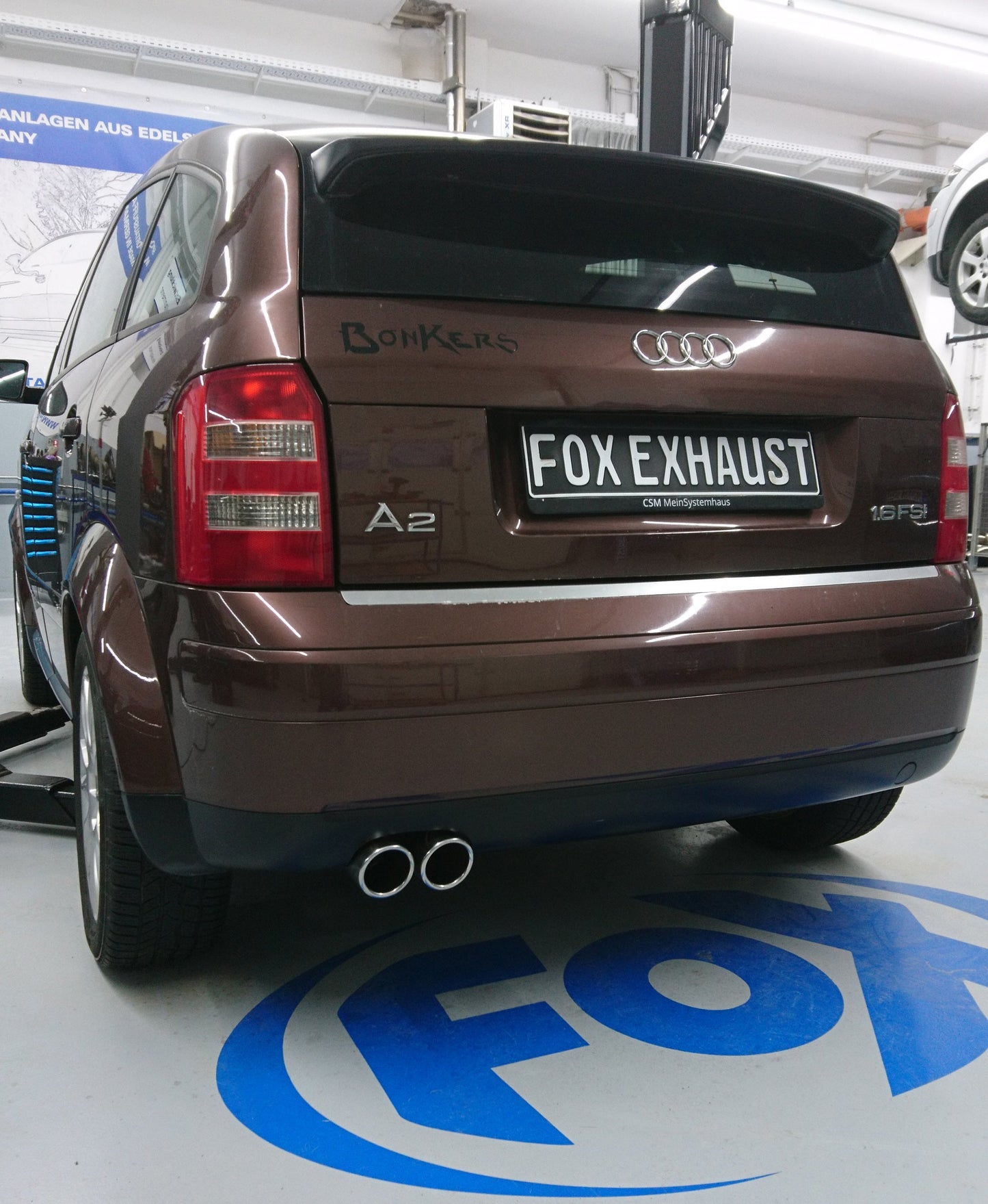 Audi A2 - 1,6l Halbanlage ab Kat - 2x80 Typ 16 (Bestehend aus End- und Vorschalldämpfer mit Endrohr)