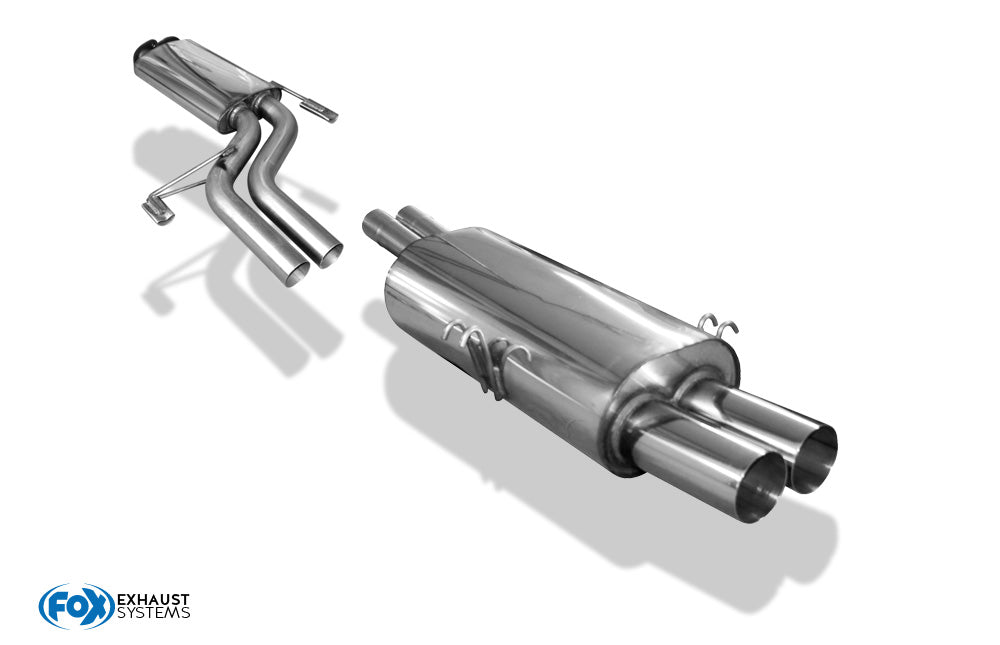 BMW E32 740i Endschalldämpfer und Vorschalldämpfer Ø2x63,5mm inkl. Montagematerial - 2x76 Typ 10