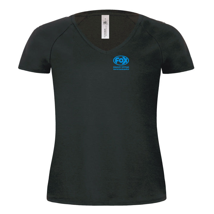 FOX FOX Shirt Größe L - Damen Schwarz mit blauer Schrift