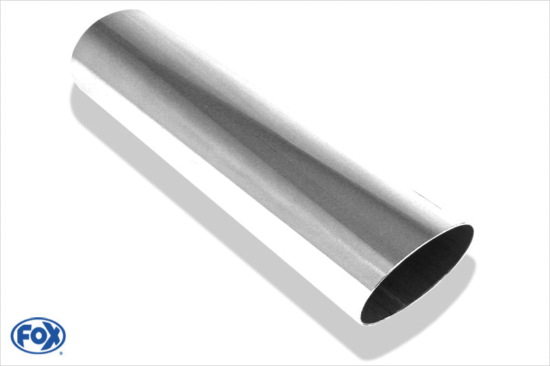 FOX Anschweißendrohr Typ 30 115x85 mm / Länge: 300 mm - oval / uneingerollt / 24,5° abgeschrägt / ohne Absorber