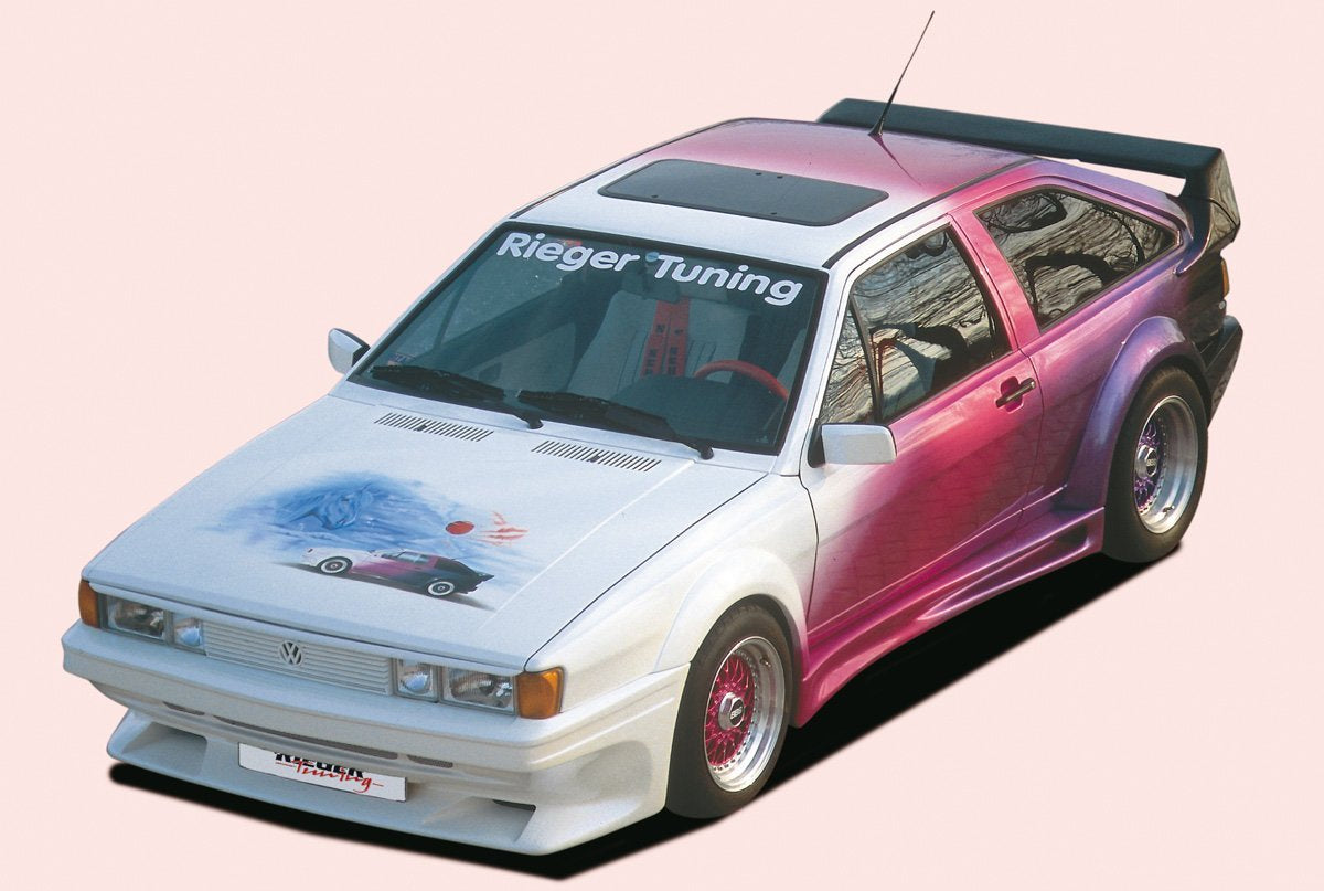 VW Scirocco 2 Rieger Spoilerschwert für Scirocco 2 Breitbau I Spoiler gerade Version, für Spoilerstoßstange, ABS,
Montagezubehör