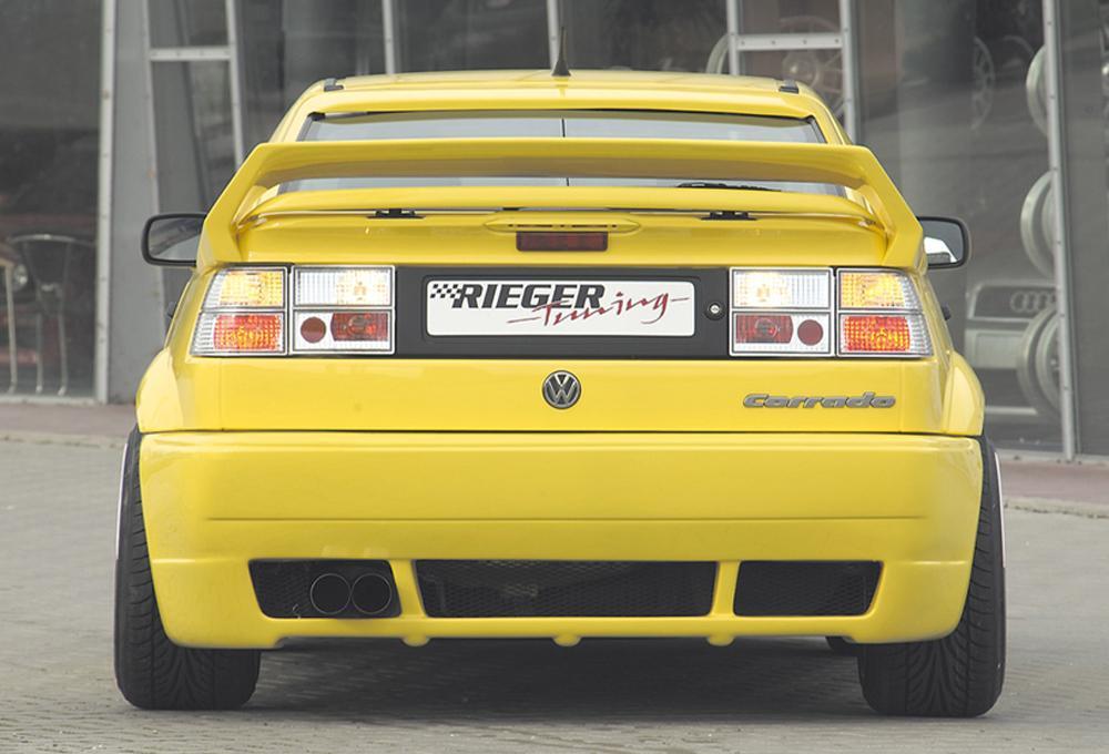 VW Corrado (53I) Rieger Heckschürze RS-Four-Look -> komplett ABS,
inkl. Alugitter, Gutachten, Montagezubehör