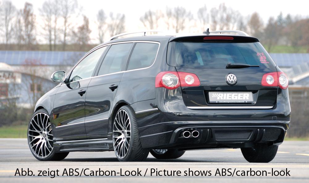 VW Passat (3C) Rieger Heckschürzenansatz für Doppelendrohr li., ABS,
inkl. Montagezubehör, Alugitter, Gutachten