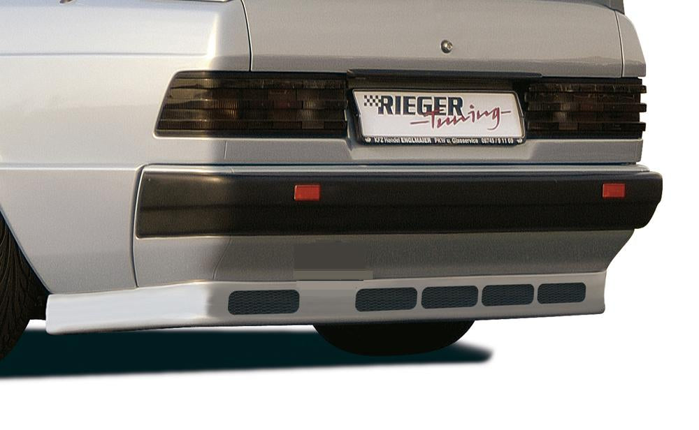 Mercedes 190 (W201) Rieger Heckansatz ohne Aussp. für Endrohre - mit Aussp.für Alugitter ABS,
inkl. Alugitter, Gutachten, Montagezubehör