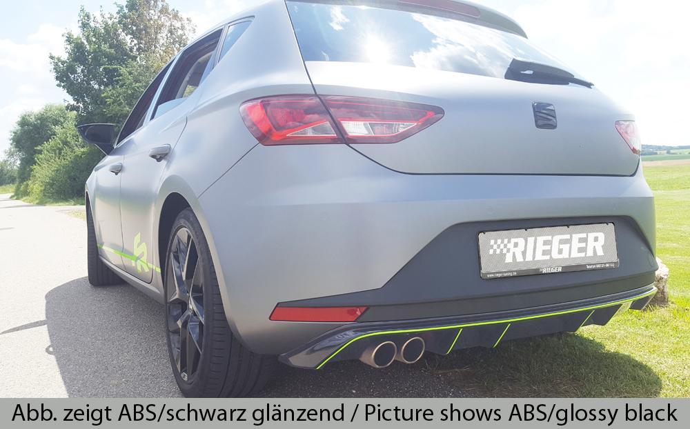 Seat Leon FR (5F) Rieger Heckeinsatz für Doppelendrohr li., ABS,
inkl. Montagezubehör, Gutachten