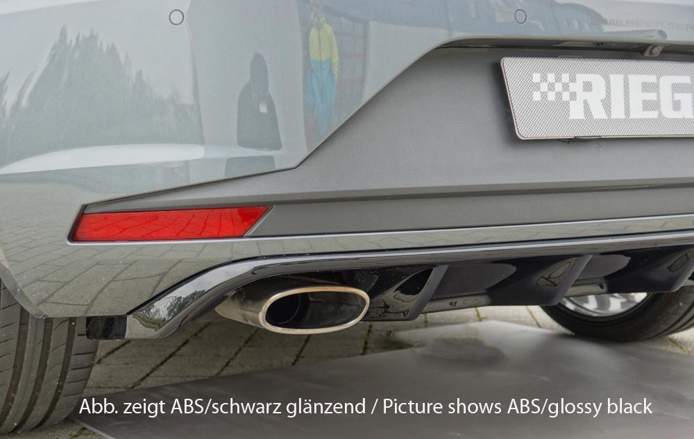 Seat Leon Cupra (5F) Rieger Heckeinsatz für orig. Endrohr li. u. re., ABS,
inkl. Montagezubehör, Gutachten