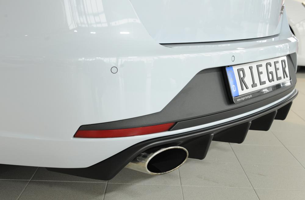 Seat Leon Cupra (5F) Rieger Heckeinsatz für orig. Endrohr li. u. re., ABS,
inkl. Montagezubehör, Gutachten