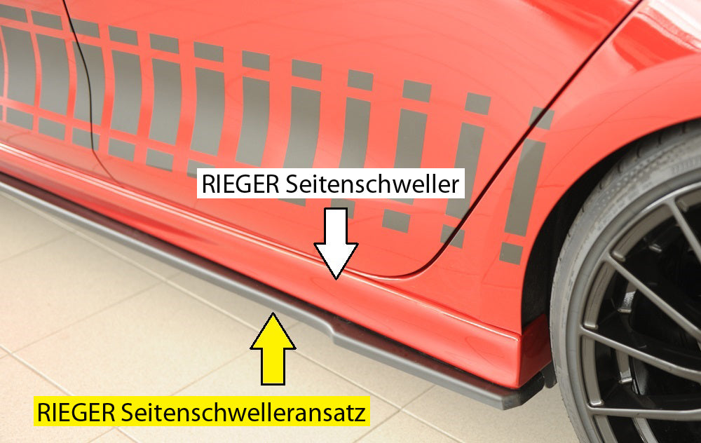 Seat Leon (KL) Rieger Seitenschwelleransatz links, für RIEGER-Seitenschweller, ABS, 
inkl. Montagezubehör, Gutachten