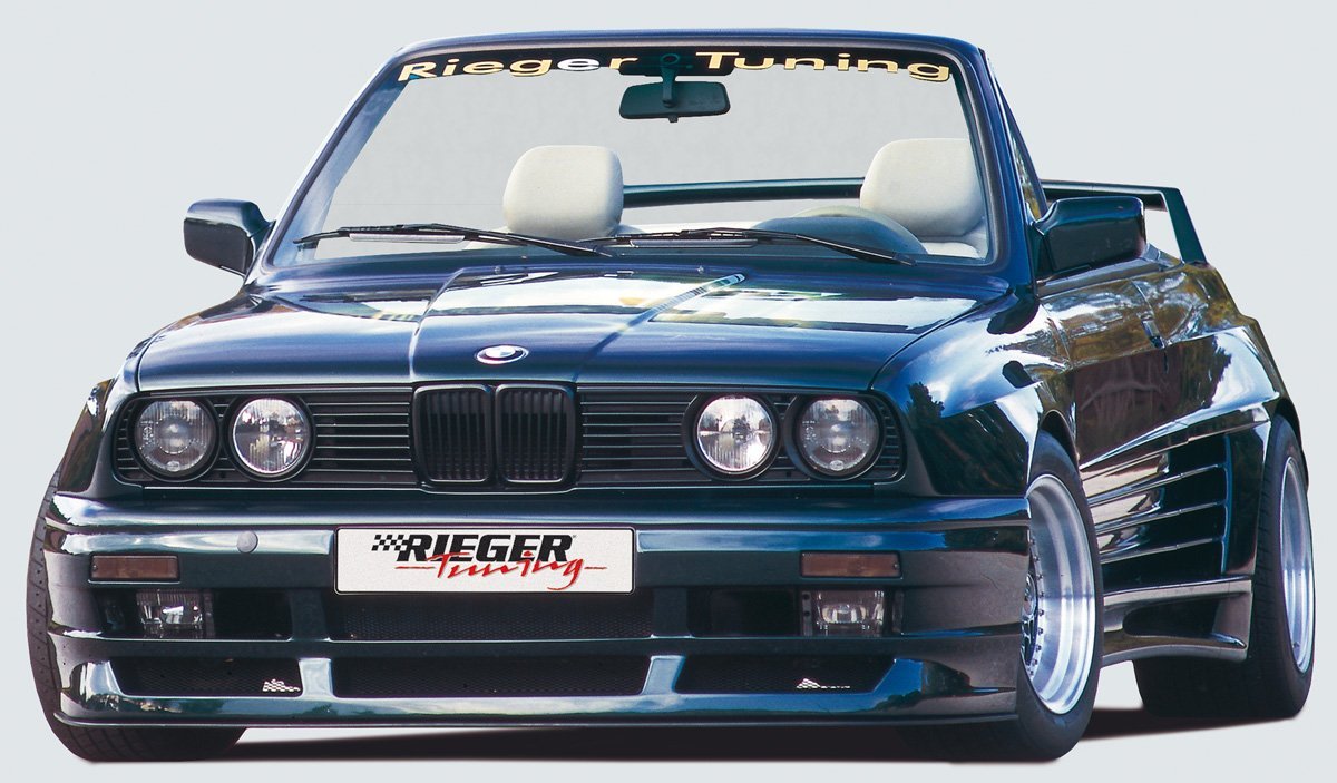 BMW 3er E30 Rieger Spoilerstoßstange Breitbau II GFK inkl. Montagezubehör