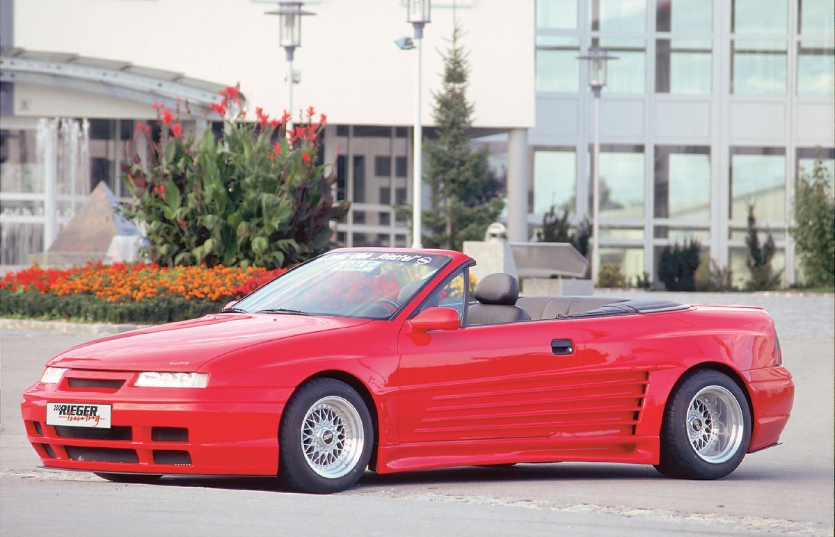 Opel Calibra (A) Rieger Spoilerschwert für Breitbau III-Frontspoiler 31010 ohne Gutachten für Spoilerstoßstange, ABS,
Montagezubehör