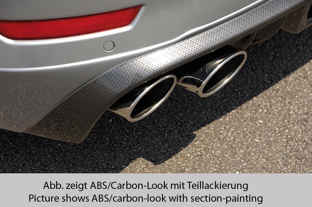 Ford Mondeo (BA7) Rieger Heckschürzenansatz SG-Design für Doppelendrohr li. u. re., ABS,
inkl. Montagezubehör, Alugitter