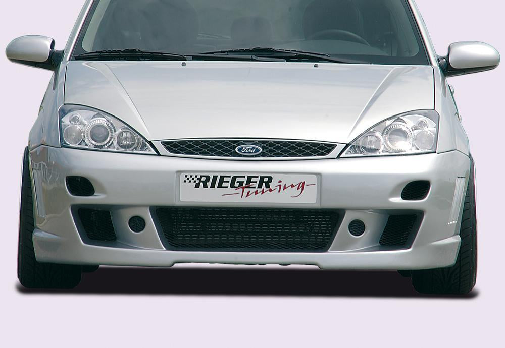 Ford Focus 1 Rieger Spoilerstoßstange -> ab Modell 11/2001 mit zusätzlichen Lüftungsschlitzen, mit seitlichen Rippen, ABS,
inkl. Alugitter, Montagezubehör, ABE