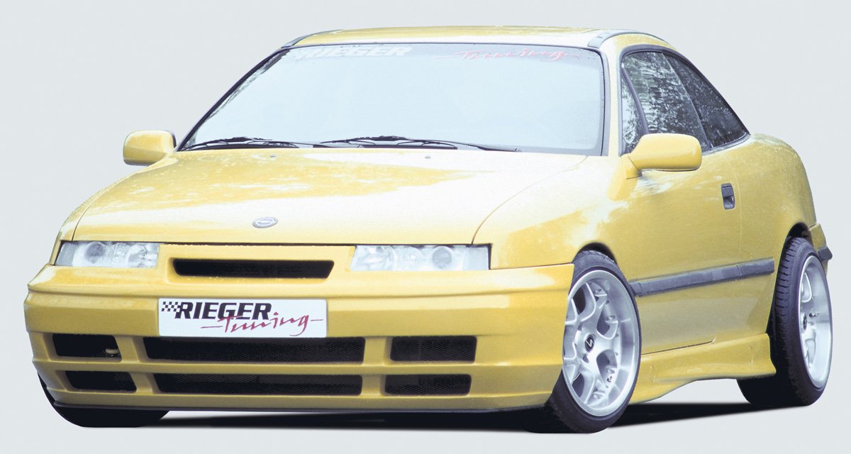 Opel Calibra (A) Rieger Spoilerstoßstange -> Kotflügel müssen ausgeweitet werden! GFK inkl. Gutachten, Montagezubehör
