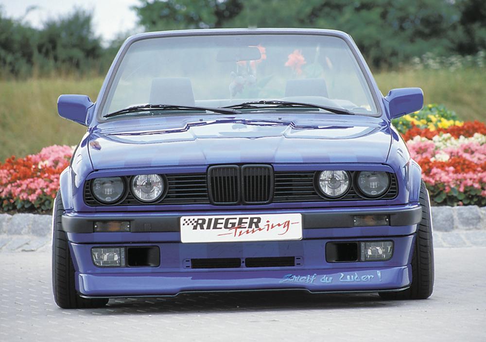 BMW 3er E30 Rieger Spoilerlippe bei Lim. ab Bj 9/87, Cabrio ab 10/90!! ABS,
inkl. Gutachten, Montagezubehör