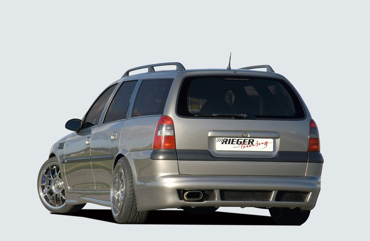 Opel Vectra B Rieger Heckansatz -> auch nach Modellpflege mit leichter Abänderung ABS,
inkl. Alugitter, Gutachten, Montagezubehör