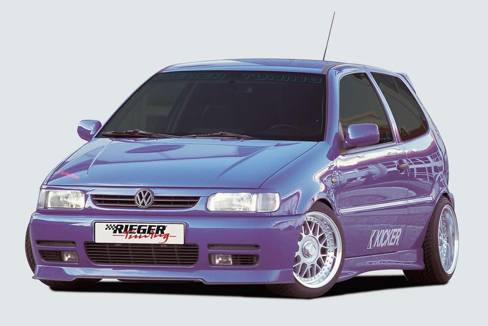 VW Polo 4 (6N) Rieger Spoilerlippe RT 01 mit integr. Spoilerschwert, mit Stylingpaket, ABS,
inkl. Gutachten, Montagezubehör