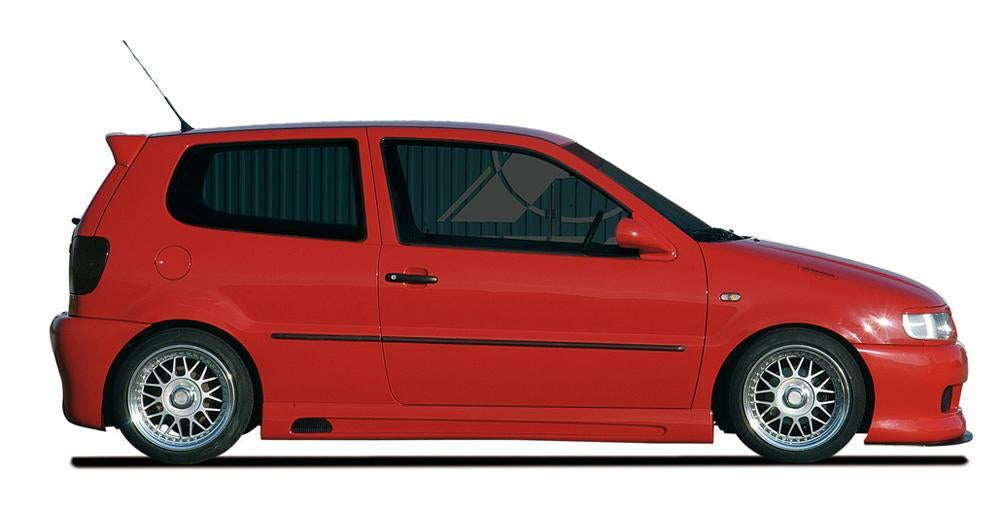 VW Polo 4 (6N) Rieger Seitenschweller -> auch Polo 4 (6N2) rechts, mit Schacht, mit Ausschnitt, ABS,
inkl. Alugitter, Gutachten, Montagezubehör