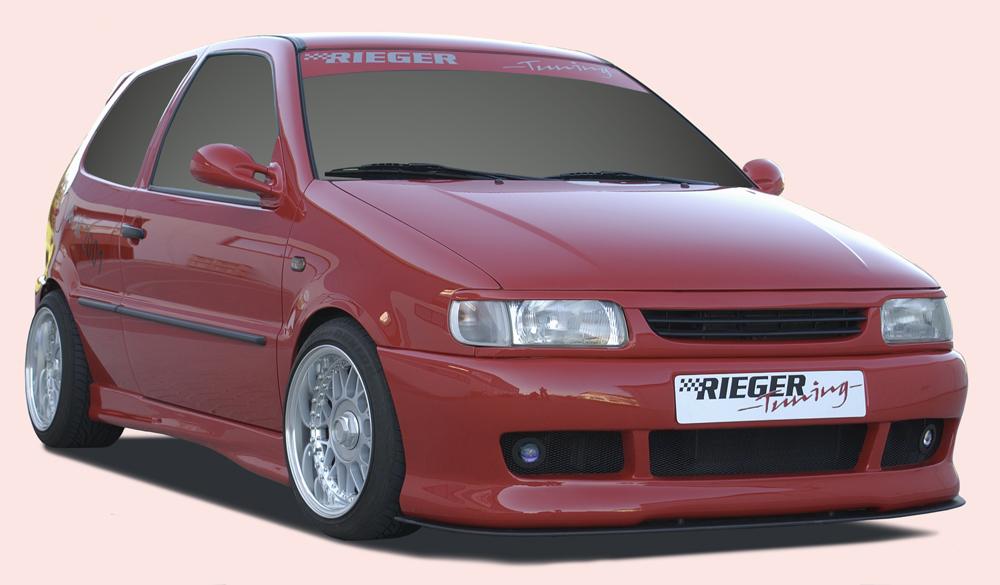 VW Polo 4 (6N) Rieger Spoilerstoßstange -> nicht Polo Variant (passt 47081, ohne GA!)) ABS,
inkl. Alugitter, Gutachten, Montagezubehör