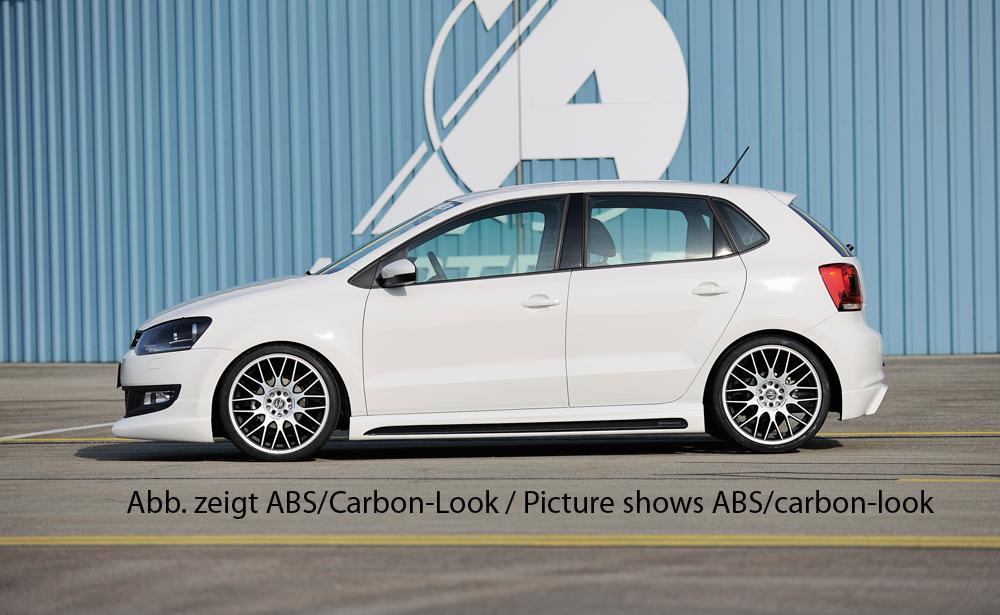 VW Polo 6 (6R) Rieger Seitenschweller links, mit Schacht, mit Ausschnitt, ABS,
inkl. Alugitter, Montagezubehör