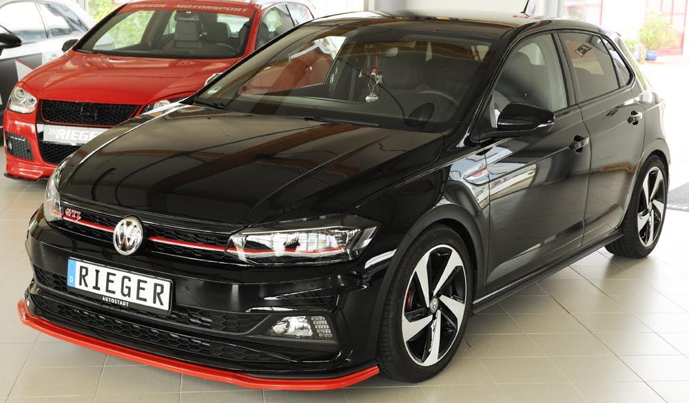VW Polo (AW) GTI Rieger Spoilerschwert für orig. GTI-/R-Line Frontschürze für orig. Frontschürze, ABS,
inkl. Montagezubehör, ABE
