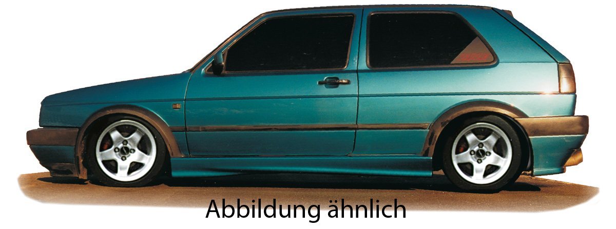VW Golf 2 Rieger Seitenschweller -> ohne GTI Ausschnitt rechts, ABS,
inkl. Gutachten, Montagezubehör