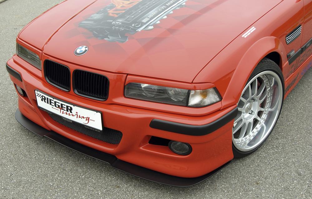 BMW 3er E36 Rieger Spoilerschwert für Spoilerstoßstange 49019 gekantete Version, für Spoilerstoßstange, ABS,
inkl. Montagezubehör, Gutachten