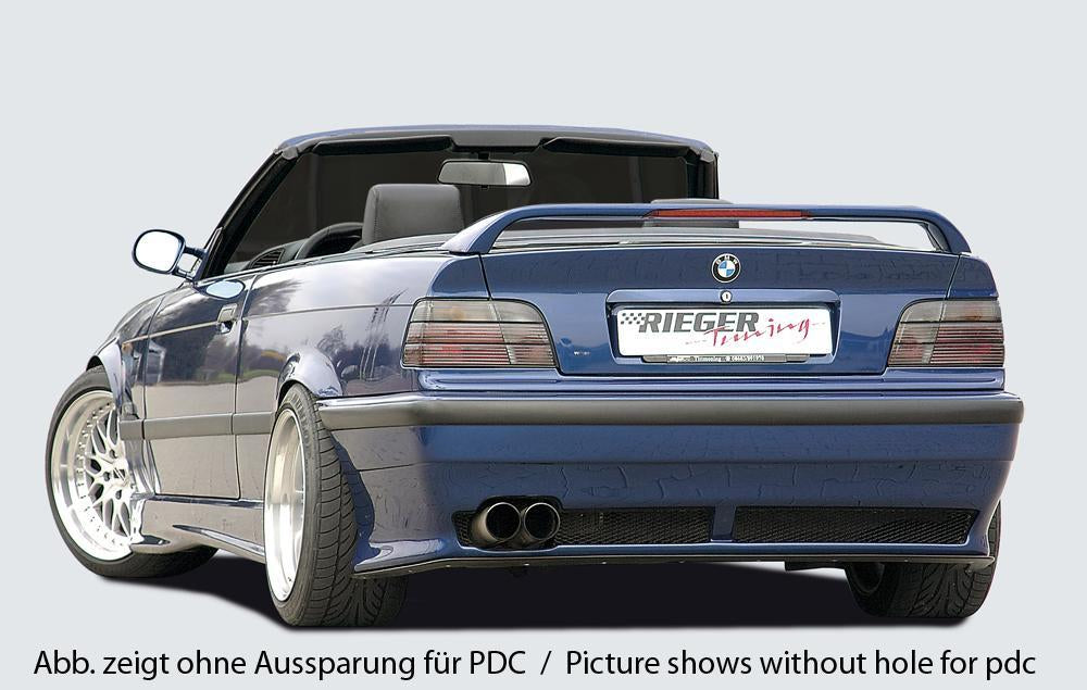 BMW 3er E36 Rieger Heckschürze ABS - für Fzg. mit Einparkhilfe
inkl. Gutachten, Montagezubehör