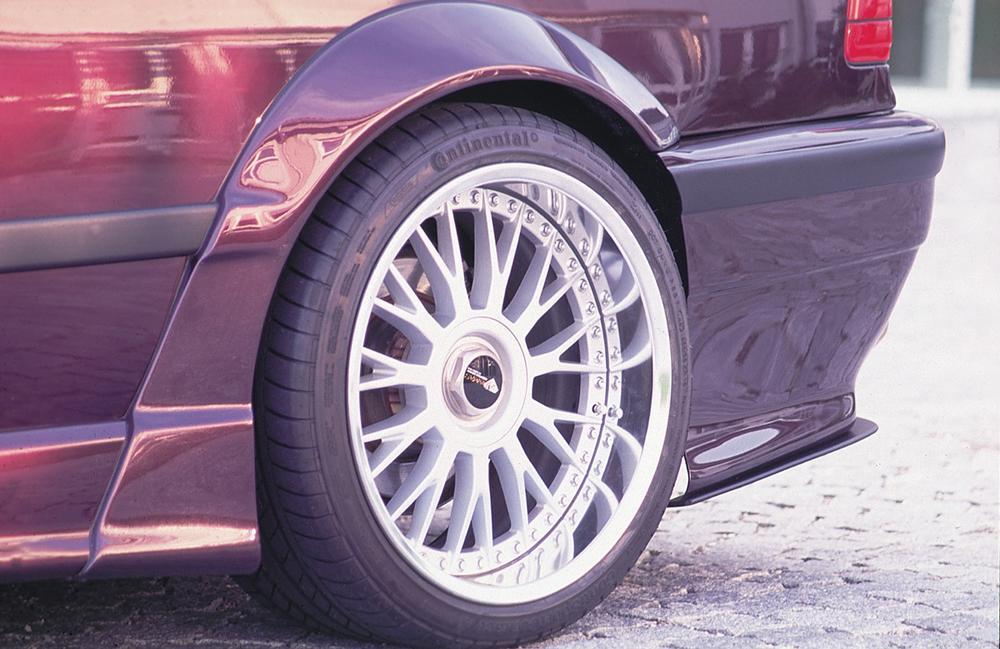 BMW 3er E36 Rieger Radlauf Breitbau II links, hinten, GFK