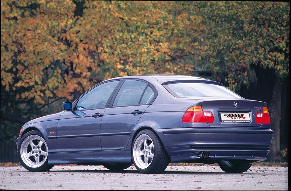 BMW 3er E46 Rieger Heckansatz -> nicht für M-Technik, nicht für Faceliftmodelle ABS,
inkl. Gutachten, Montagezubehör