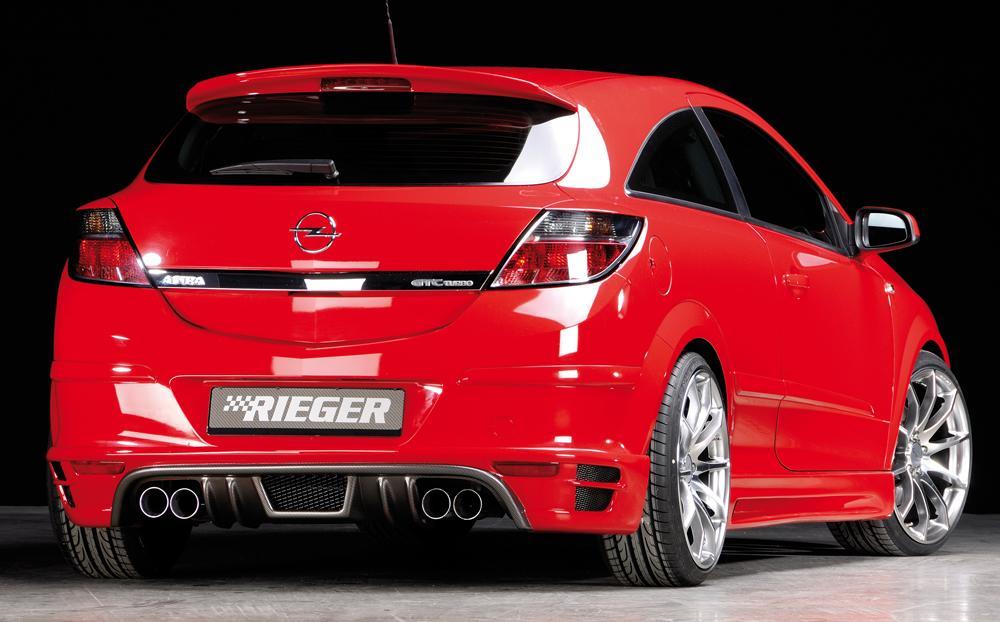 Opel Astra H GTC Rieger Seitenschweller links, mit Schacht, mit Ausschnitt, ABS,
inkl. Alugitter, Gutachten, Montagezubehör