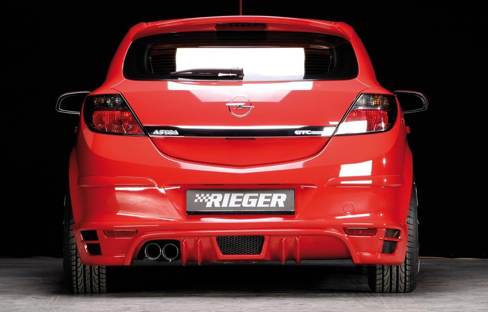 Opel Astra H GTC Rieger Heckansatz Nicht für OPC für Endrohr li., ABS,
inkl. Alugitter, Gutachten, Montagezubehör