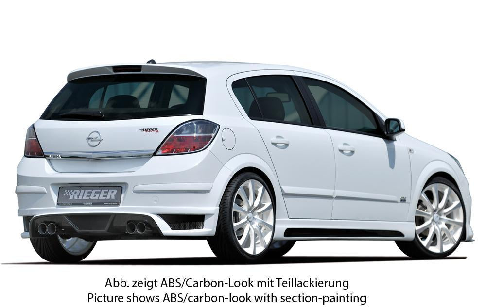 Opel Astra H Rieger Seitenschweller links, mit Schacht, mit Ausschnitt, ABS,
inkl. Montagezubehör, Alugitter