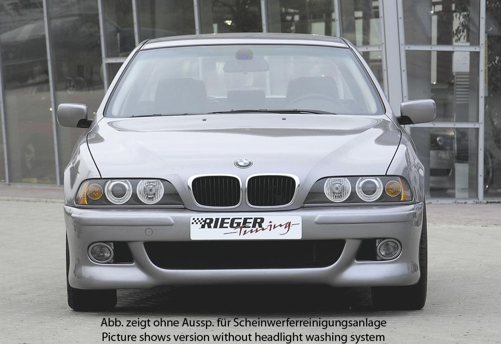BMW 5er E39 Rieger Spoilerstoßstange mit Halter f. orig. NSW, ABS, für Fzg. mit Scheinwerferreinigungsanlage,
inkl. Alugitter, Gutachten, Montagezubehör