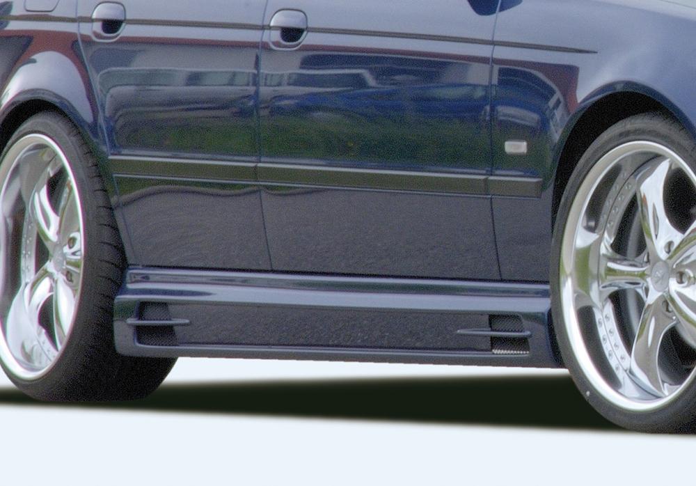 BMW 5er E39 Rieger Seitenschweller links, mit Schacht und 2 Ausschnitten, ABS,
inkl. Alugitter, Gutachten, Montagezubehör