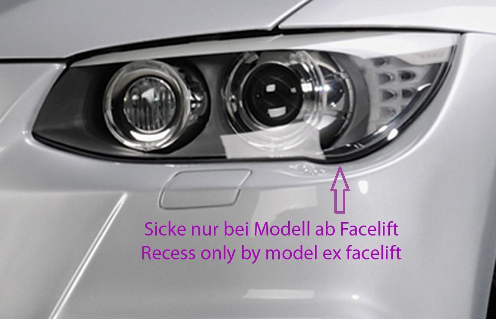 BMW 3er E92 Rieger Spoilerstoßstange ABS, für Fzg. mit Scheinwerferreinigungsanlage,
incl. Alugitter, Montagezubehör, ABE