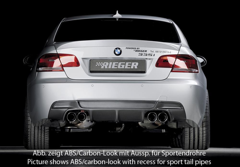 BMW 3er E92 Rieger Heckeinsatz Nur für 335i / 335d für orig. Endrohr li. u. re., ABS, für Fzg. mit M-Technik,
inkl. Montagezubehör, Gutachten