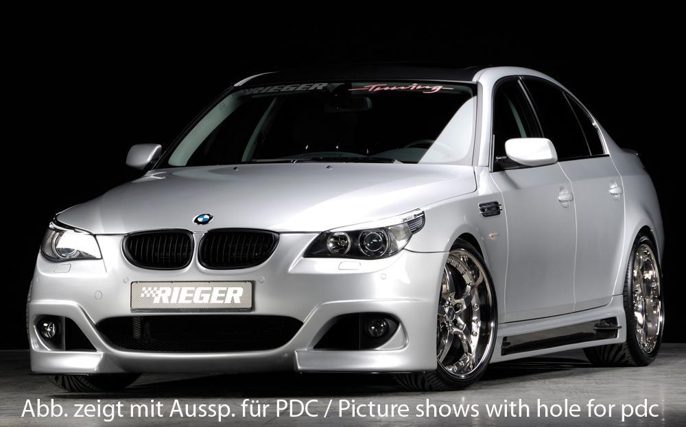 BMW 5er E60 Rieger Spoilerstoßstange ABS, für Fzg. mit Scheinwerferreinigungsanlage,
inkl. Alugitter, Montagezubehör, ABE