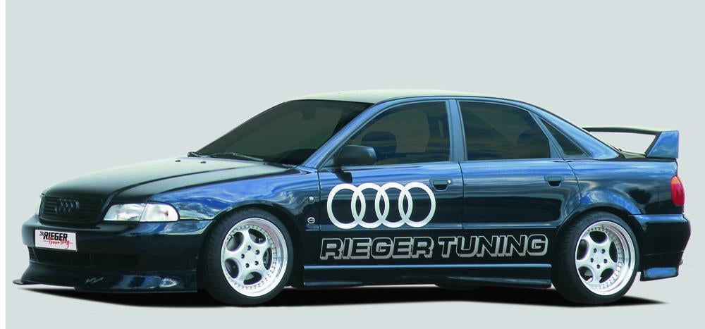 Audi A4 (B5) Rieger Seitenschweller flache Version, links, ABS,
inkl. Gutachten, Montagezubehör, Aluwinkelleisten