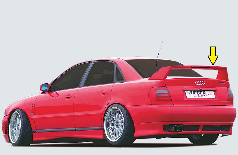 Audi A4 (B5) Rieger Heckflügel mit 3. Bremsleuchte, PUR,
Montagezubehör, ABE