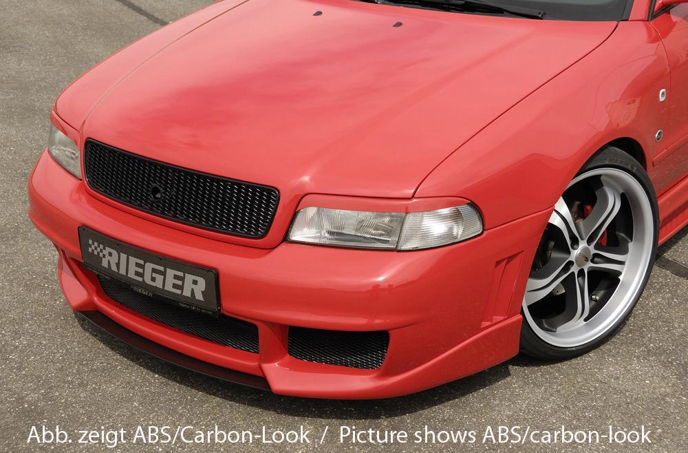 Audi A4 (B5) Rieger Spoilerschwert für Spoilerstoßstangen 55070/71/72/73/74/75 mittig, für Spoilerstoßstange, ABS,
inkl. Montagezubehör, ABE