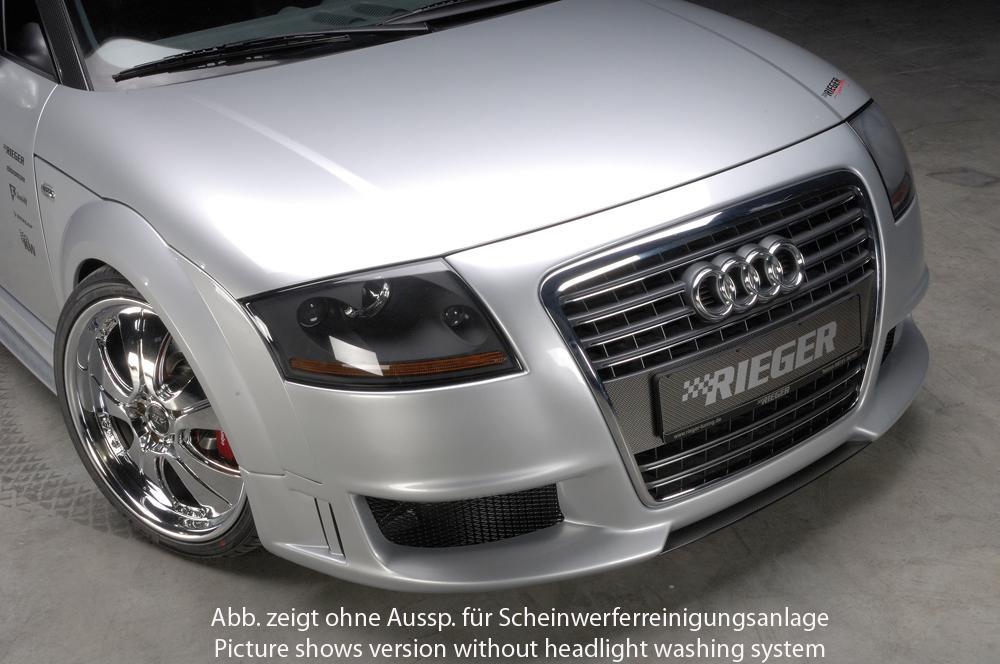 Audi TT (8N) Rieger Spoilerstoßstange R-Frame Achtung: Grill muss separat bestellt werden! ABS, für Fzg. mit Scheinwerferreinigungsanlage,
inkl. Alugitter, Montagezubehör, ABE