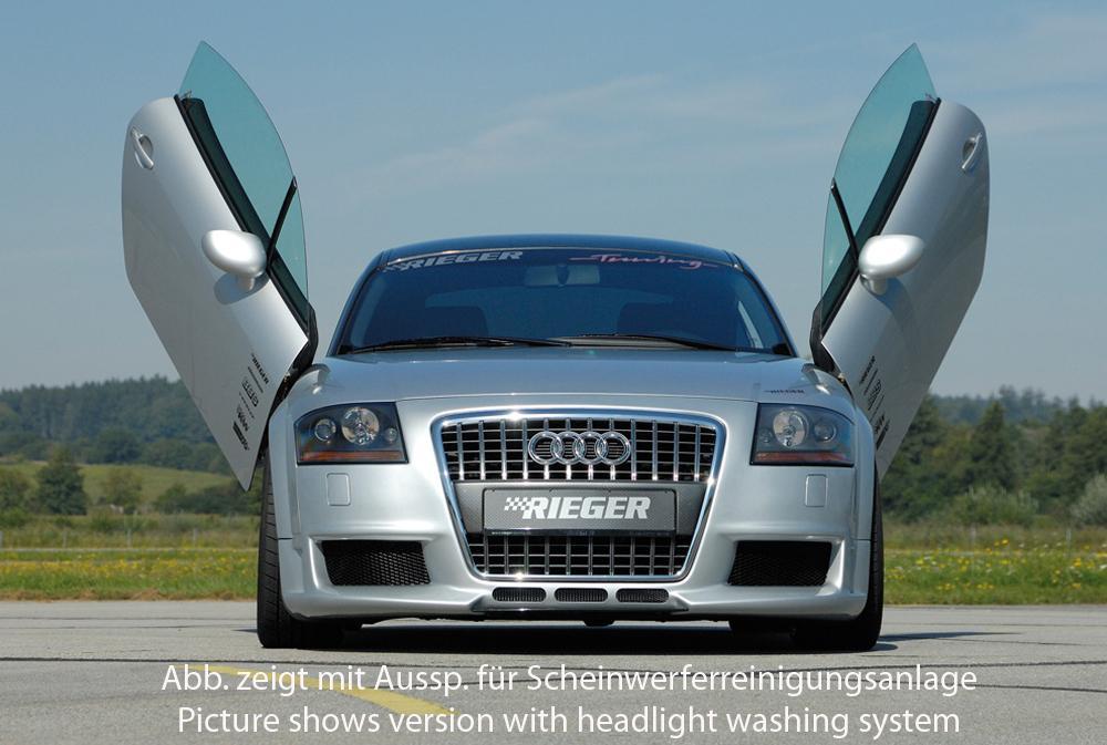 Audi TT (8N) Rieger Spoilerstoßstange R-Frame Achtung: Grill muss separat bestellt werden! mit zusätzlichen Lüftungsschlitzen, ABS,
inkl. Alugitter, Montagezubehör, ABE