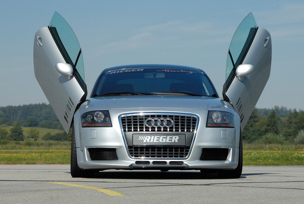 Audi TT (8N) Rieger Spoilerstoßstange R-Frame Achtung: Grill muss separat bestellt werden! mit zusätzlichen Lüftungsschlitzen, ABS, für Fzg. mit Scheinwerferreinigungsanlage,
inkl. Alugitter, Montagezubehör, ABE