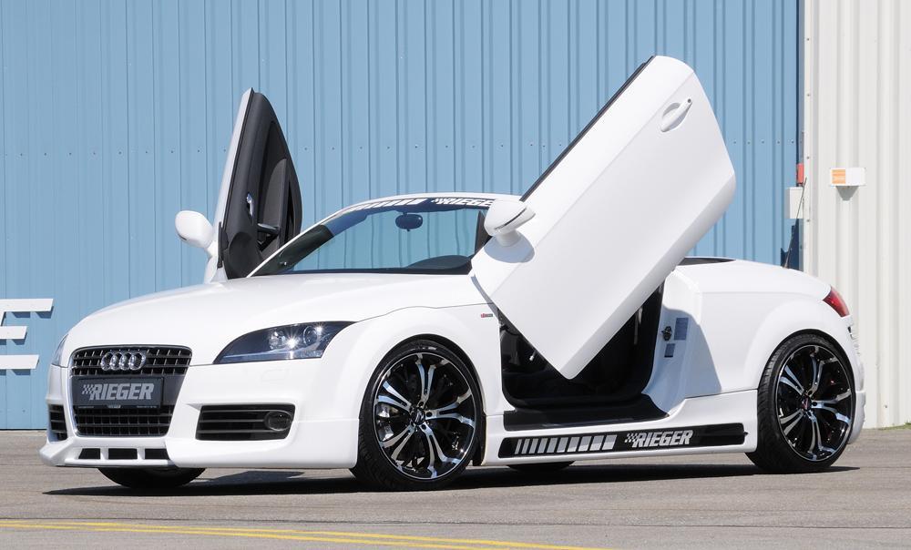 Audi TT (8J) Rieger Spoilerlippe für S-Line (bis Facelift),ohne S-Line (ab Facelift ABS, für Fzg. mit S-Line Exterieur und ohne S-Line Exterieur,
inkl. Alugitter, Montagezubehör, ABE