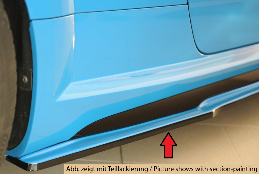 Audi TTS (8J-FV/8S) Rieger Seitenschwelleransatz (ca. 19mm) rechts, für orig. Seitenschweller, ABS, für Fzg. mit S-Line Ex...