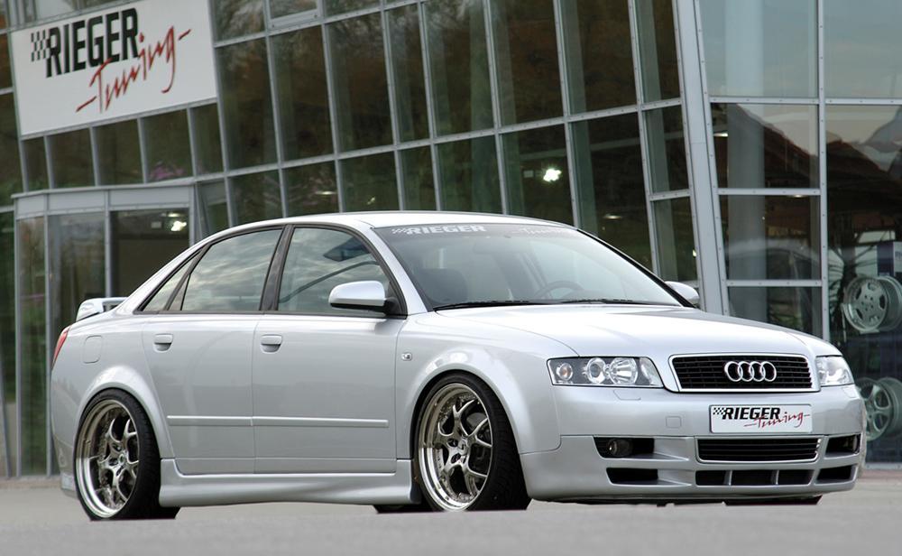 Audi A4 (8E) Typ B6 Rieger Spoileransatz ABS,
inkl. Alugitter, Gutachten, Montagezubehör