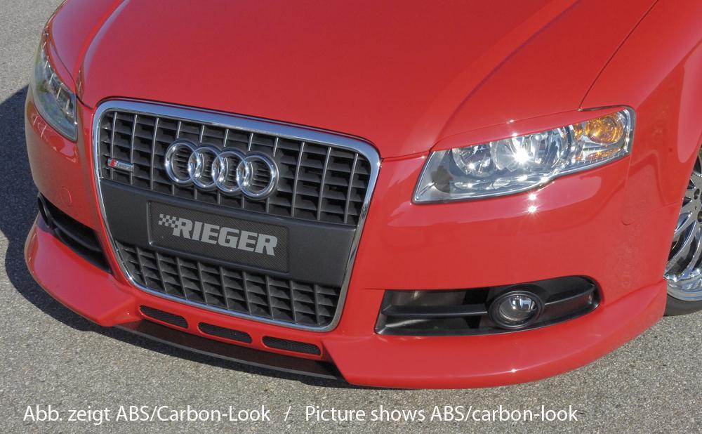 Audi A4 (8E) Typ B7 Rieger Spoilerschwert S-Line für Spoilerlippe 55230 / 55232 mittig, ABS, für Fzg. mit S-Line Exterieur,
inkl. Montagezubehör, ABE