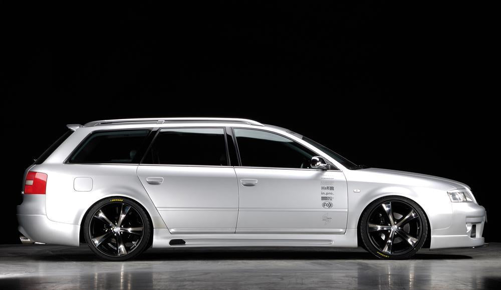 Audi A6 (4B) Rieger Seitenschweller nicht für Allroad, nicht für V8-Modelle links, mit Schacht, mit Ausschnitt, ABS,
inkl. Alugitter, Gutachten, Montagezubehör