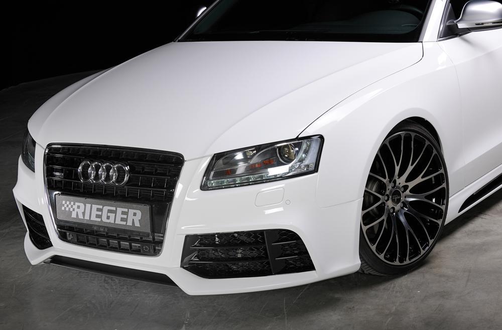 Audi A5 (B8/B81) Rieger Spoilerstoßstange orig. Nebelscheinwerfer entfallen, ABS, für Fzg. mit Scheinwerferreinigungsanlage, Einparkhilfe (PDC), S-Line Exterieur und ohne S-Line Exterieur,
inkl. Montagezubehör, ABE