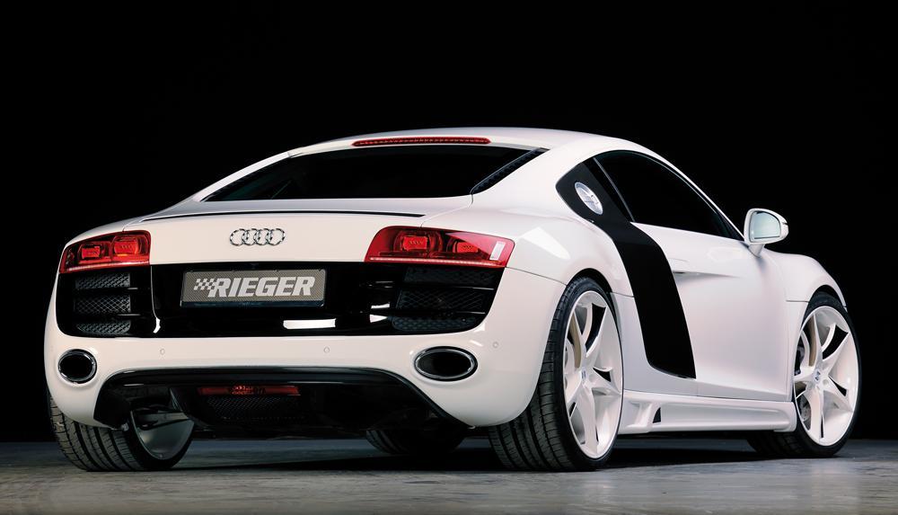 Audi R8 (42) Rieger Seitenschweller links, mit Schacht, mit Ausschnitt, ABS,
inkl. Alugitter, Montagezubehör, Gutachten